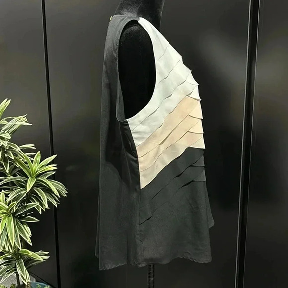 Style & Co. Semi-Sheer,lightweight,sleeveless,shutter, scoop neck - Picture 5 of 8